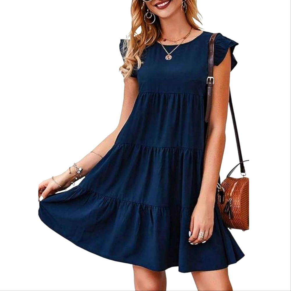 **NEW**KIRUNDO NAVY BLUE DRESS